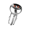 MOXOM Auto punjač KC-13 QC3.0 36W Lightning/ siva