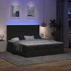 Otomanski okvir kreveta s madracima crni 180x200cm od tkanine