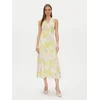Calvin Klein Poletna obleka Print Abstract Vn Dress LV044B059G Rumena Regular Fit