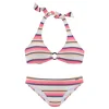 VENICE BEACH Bikini modra / svetlo roza / črna / bela