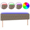 Vidaxl LED posteljno vzglavje taupe 180x7x78/88 cm blago