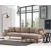 Atelier del Sofa Ugaona garnitura Leo 90x65x255cm Siva