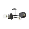 Luster na štapu MINERVA 2xE27/15W + 2xE14/10W/230V crna