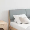 vidaXL Tapecirano vzglavje Svetlo siva 120 cm Masivno borovo les