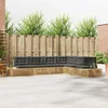7 pcs Set vanjskih sofa Poliester Bijela