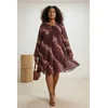 Trendyol Curve Ženska haljina Tbbaw26Ah00064, Bordo