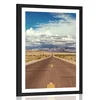 Plakat s paspartujem pot v puščavi - 60x90 white