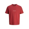 JACK & JONES Majica JORNORREBRO bordo / bela