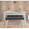 Hanah Home Set Trpezarijski sto i 2 klupe Costa 1053, Antracit