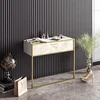Hanah home Polica 90x76,8x38,5cm Zlatno-Bela