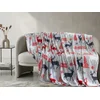 Božična mikropliš deka MERRY CHRISTMAS DEER siva Dimenzije: 160 x 200 cm