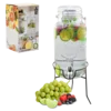 33 Steklen kozarec s pipo na stojalu za pijačo, sok in limonado, 4 l