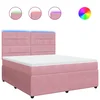 vidaXL vidaXL Box spring postelja z vzmetnico roza 180x200 cm žamet, (21306784)