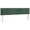 Vidaxl Posteljno vzglavje temno zelena 160x5x78/88 cm žametna