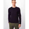 Tommy Hilfiger Majica z dolgimi rokavi Logo Tee MW0MW09096 Črna Regular Fit