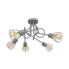 Nadgradni lestenec OXFORD 5xE27/60W/230V siva