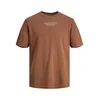 JACK & JONES Majica JPRBLUArchie rjava / bela