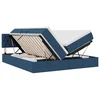 Krevet s od storage s madracem Plava 200 x 200 cm Lažna koža