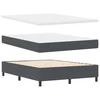 Vidaxl LED Box Spring Postelja Temno siva in bela 140 x 190 cm