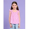 Sinsay - Bluza na bretelama sa cvetnim printom sa volanima - pastelno roze