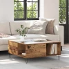vidaXL Klubska miza Star les 80 x 80 x 36.5 cm Konstruiran les
