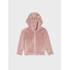 Sinsay - Plišana zip-up dukserica sa kapuljačom i 3D ušima - prljavo roze