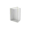 Mexen Kioto-F tuš stena Walk-in z okvirjem 180 x 202 cm, prozorna 8 mm, zlata - 800-180-104-50-00