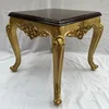 Casa Padrino Luxury Baroque Solid Wood Side Table Gold/Brown - Square Table in Baroque Style - Baroque Furniture - Noble & Magnificent
