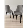 Hanah Home Set stolica Neta, 46x95x42 cm, 4 komada, Crno-sive