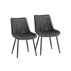 Songmics Set 2 jedilnih stolov 60x501x886 cm siva