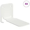 Vidaxl Ležeča polica s polico 8 szt. Bela 6 x 10,8 x 6,6 cm
