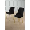 HANAH HOME Set 4 stolice Newa Black Gold