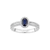 DIAMANT LETERNEL Prstan Ring aus 750 Weißgold mit Diamant mit Saphir srebrna