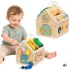 Tooky Toy: hišica – lesena izobraževalna škatla
