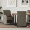 vidaXL Jedilni stoli s kolesi 2 pcs Temno siva 57 x 67 x 95 cm