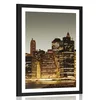 Plakat s paspartujem nočni New York - 60x90 no frame