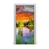 tulup.si Samolepilni tapete na vratih Jezero v gozdu 95x205 cm