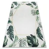 eoshop ANDRE pralna preproga 1168 Listi monstere, geometrijska protizdrsna - bela/zelena ( - Velikost: 160x220 cm)
