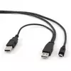 CCP-USB22-AM5P-3 Gembird Dual USB 2.0 A-plug to MINI 5pina kabl 0.9m