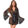 Črni kopalni plašč Embrace Yourself, XS–S