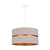 Duolla - Luster na sajli DUO 1xE27/15W/230V, prečnik 40 cm, krem/zlatna