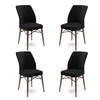 Hanah Home Set stolica Flex, 45x93x42 cm, 4 komada, Braon-crne