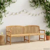 vidaXL Ročno izrezljana klop z rose Naravna 228 x 61 x 94,5 cm