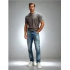 Sinsay - Slim fit farmerke s efektom pranja - plavi džins