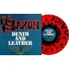 Saxon - Denim And Leather (Reissue) (Red with Black Splatter Coloured) (LP)