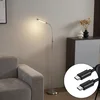 Moderna jeklena stoječa svetilka vklj. LED 3-stopenjsko zatemnjevanje polnilna - Statler