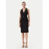 Rinascimento Cocktail obleka CFC0019846002 Črna Regular Fit