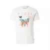 GUESS Majica TIGER SPIRIT temno bež / cijansko modra / oranžna / bela