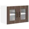 Vidaxl Stenski stekleni omarica LUCCA Rjavi hrast 60 x 31 x 40 cm