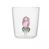 Cute&Cool HOME staklena čaša sa ružom, 400ml